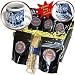 Florene The Sixties - Tye Dye Blue With Love n Peace Symbol - Coffee Gift Baskets - Coffee Gift Basket