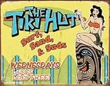 Tiki Hut Vintage Bar Metal Antique Nostalgic Collectible Tin Sign