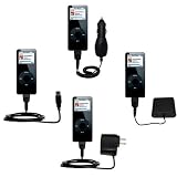 Road Warrior Kit for the Apple Nano (4GB) includes a Car & Wall Charger AND USB cable AND Battery Extender - Gomadic Brand w/ TipExchange Technology