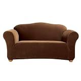 Stretch Rib Slipcover Collection - Oar Brown