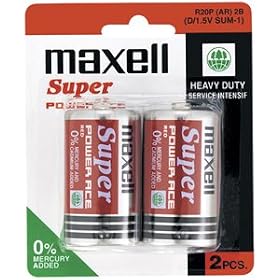 MAXELL 715027 Heavy Duty Batteries (D 2pk)