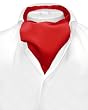 Vesuvio Napoli ASCOT Solid RED Color Cravat Men's Neck Tie