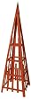 Arboria Brick Red 81-Inch Pyramid Trellis