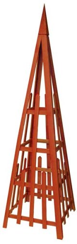 Arboria Brick Red 81-Inch Pyramid Trellis