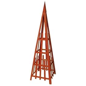Arboria Brick Red 81-Inch Pyramid Trellis by 