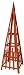 Arboria Brick Red 81-Inch Pyramid Trellis