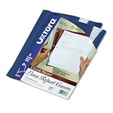Report Covers, Clear Linen Front, 1/2 Capacity, Navy, Sold as 1 pack