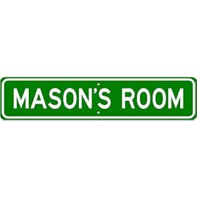 MASON ROOM SIGN - Personalized Gift Boy or Girl, Aluminum