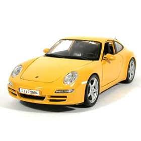 2005 Porsche 911 Carrera diecast model car 1:18 scale die cast by Maisto - Yellow by Maisto