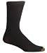 Gold Toe Men's Nassau Casual Sock, Black, 3-Pack sock size 10-13