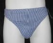 CLEARANCE!! Blue/White Stripe Swimwear Thong