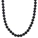 Sterling Silver 8mm Black Onyx Bead Necklace, 16"