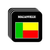 Benin - "MALANVILLE" Set of 4 Mini-Mousepad Coasters