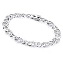 1.00ctw. Sterling Silver & Diamond Designer Bracelet - 7.2"