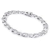 1.00ctw. Sterling Silver & Diamond Designer Bracelet - 7.2"
