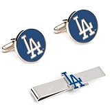 LA Dodgers Cufflinks and Tie Bar Gift Set