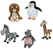 Ty Beanie Babies Madagascar 2 Escape Africa SET OF 5 PLUSH Alex, Marty, Melman, Gloria & Skipper