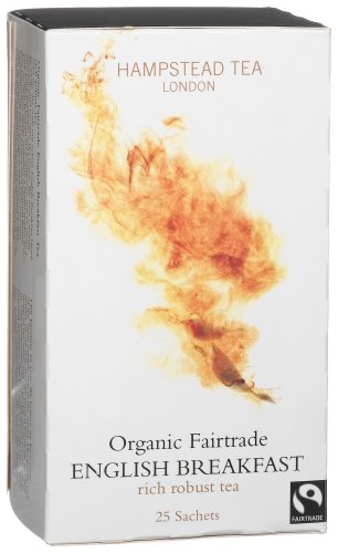 Hampstead Tea Organic Fairtrade English Breakfast Tea, 25-Count Boxes (Pack of 3) by Hampstead Tea