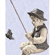 Frank the Fisherman statue home garden boys boy sculpture .(The Digital Angel)