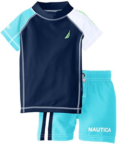Nautica Baby Boys' Color-Block Rashguard Swim Set