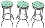 Review The Furniture Cove  / 3 Brown Dots on Turquoise Polka Dot Specialty / Custom Barstools Set