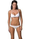 Tyler Rose Swimwear - White Halter Bikini Top and Bottom for Women, Juniors, Teen Girls - Swimsuits