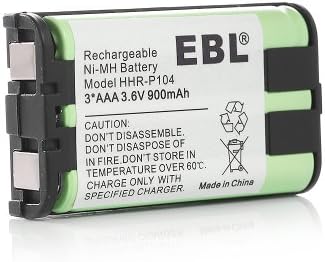 Ebl® Replacement Battery (3.6v 900mah Ni-mh) for Panasonic Hhr-p104(1 Pack)