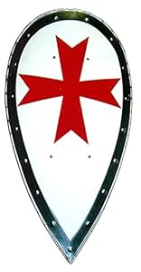 Armor Venue - Knight's Templar Full Size Shield - Metallic - One Size