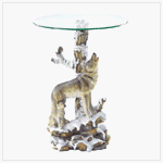 Wolf Table with Glass Style 37918