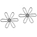Sterling Silver Rhinestone Flower Earrings