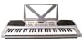 54 Keys Keyboard Student Electronic Digital Piano - With notes Holder - Silver - with AC Adapter & DirectlyCheap(TM) Translucent Blue Medium Pick