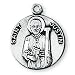 Sterling Silver Saint Justin Medal and 18-inch Chain