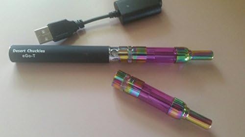 Desert Chuckies BRAND Black USB Charger, 1100mAh Battery, + 2X Rainbow 2.4 ml Air Tanks!