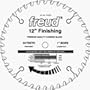Freud TK307 Avanti Thin Kerf General Purpose Saw Blade 12 inch x 44t ATB 1 inch arbor Ice Coated