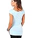 KRISP Womens Short Sleeve Silver Foil Print Off-Shoulder Top