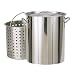 Bayou Classic 1142 142-Qt. Stainless Steel Stockpot with Boil Basket