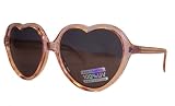 Heart-Shaped Crystal Pink Lolita Sunglasses with Smoke Lens