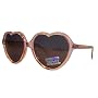 Heart-Shaped Crystal Pink "Lolita" Sunglasses with Smoke Lens