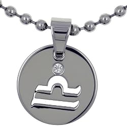 Pugster Libra Zodiac Stainless Steel Pendant Gifts For Men