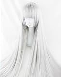 Touhou Project Fujiwara no Mokou / Bleach Ukitake Jyushirou Cosplay Wig 1M