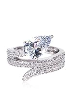 CZ BY KENNETH JAY LANE Anillo Headed Coil (Plateado)