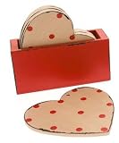 from Ruby Thursday Shabby Chic Polka Dot  Heart Coasters, Set of 6