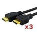 3x HDMI Cable Pack 6ft 6 ft 1.3 Gold Plated 1080p for HDTV Xbox 360 Sony PS3