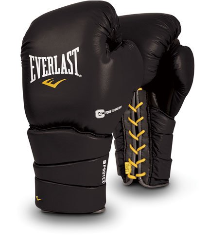 Everlast Black 12oz Protex3 Training Gloves Lace LXL