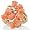 Coral 18k/Sterling Silver Cluster Ring