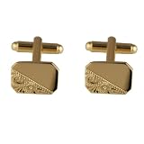 Hard Gold plated cufflinks hand engraved