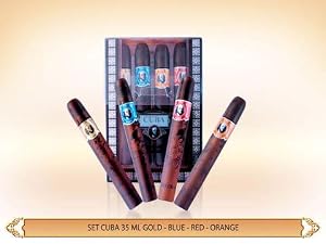 Cuba Gift Set 4 Pieces (City 4X35 ml. Hollywood, Miami, Las Vegas, York) Men By Cuba Parfum from Cuba Parfum