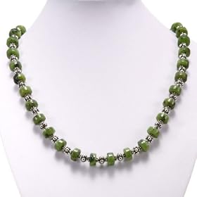 Handmade Chrysocolla Necklace With Silver Beads by 