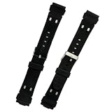Genuine TIMEX Mens Black Rubber Strap, 20mm wide end-piece, width 18mm, length 7 -1/4