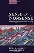 Sense and Nonsense: Evolutionary Perspectives on Human Behaviour